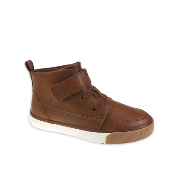 New Boys Casual Hi Top Sneakers Shoes Size 6 Youth Stretch Laces No Tie Slip On - Picture 8 of 12